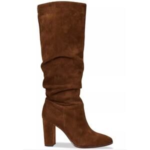 NEW Lauren Ralph Lauren Artizan II Tall Slouch Boot Suede Tabacco Size 8M Brown
